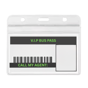 VIP Bus Pass Harness Tag
